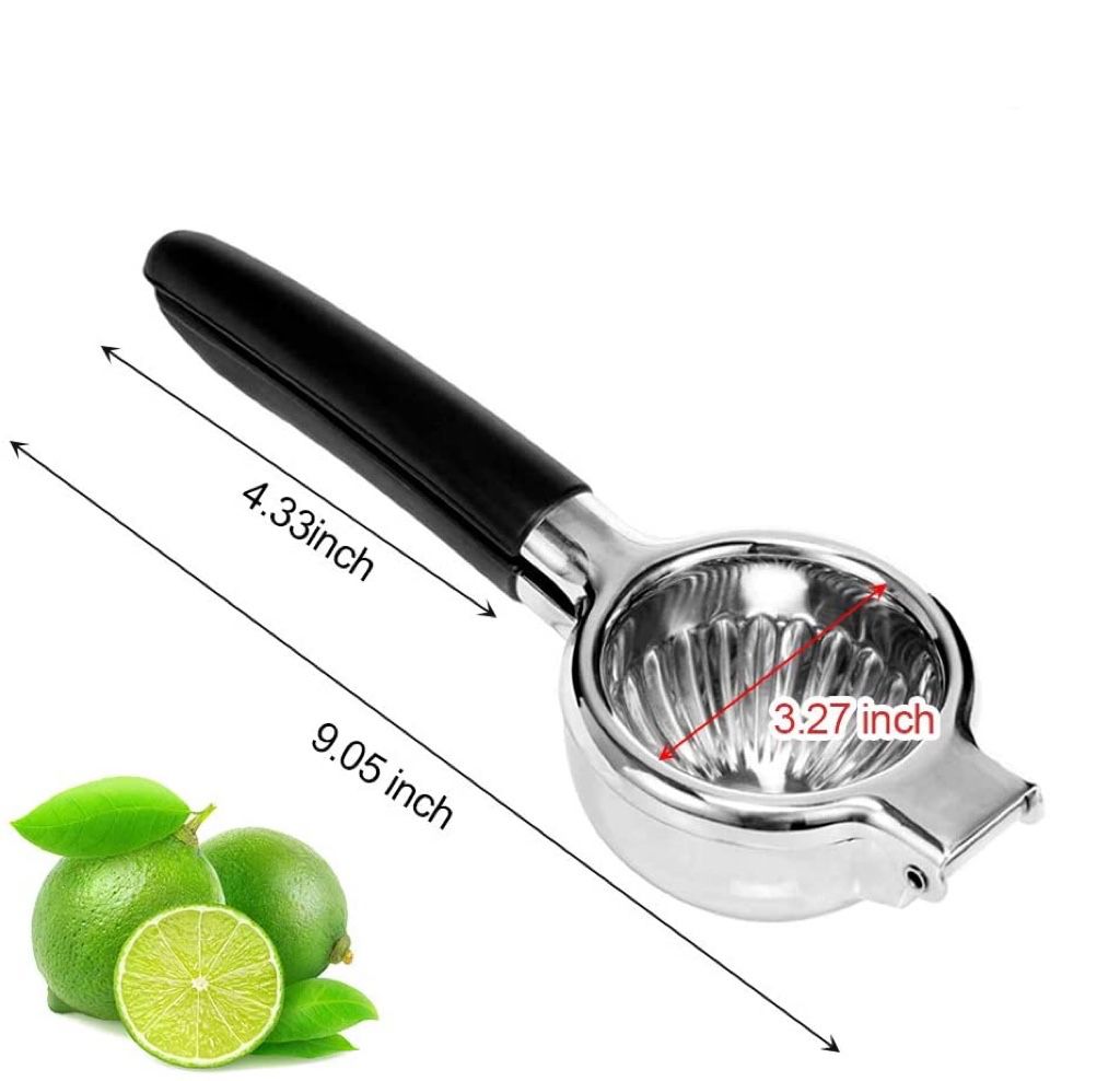 Lemon Squeezer Stainless Steel, Large Bowl Manual Citrus Press Juicer Squeezer Hand Lemon Lime Squeezer Tool