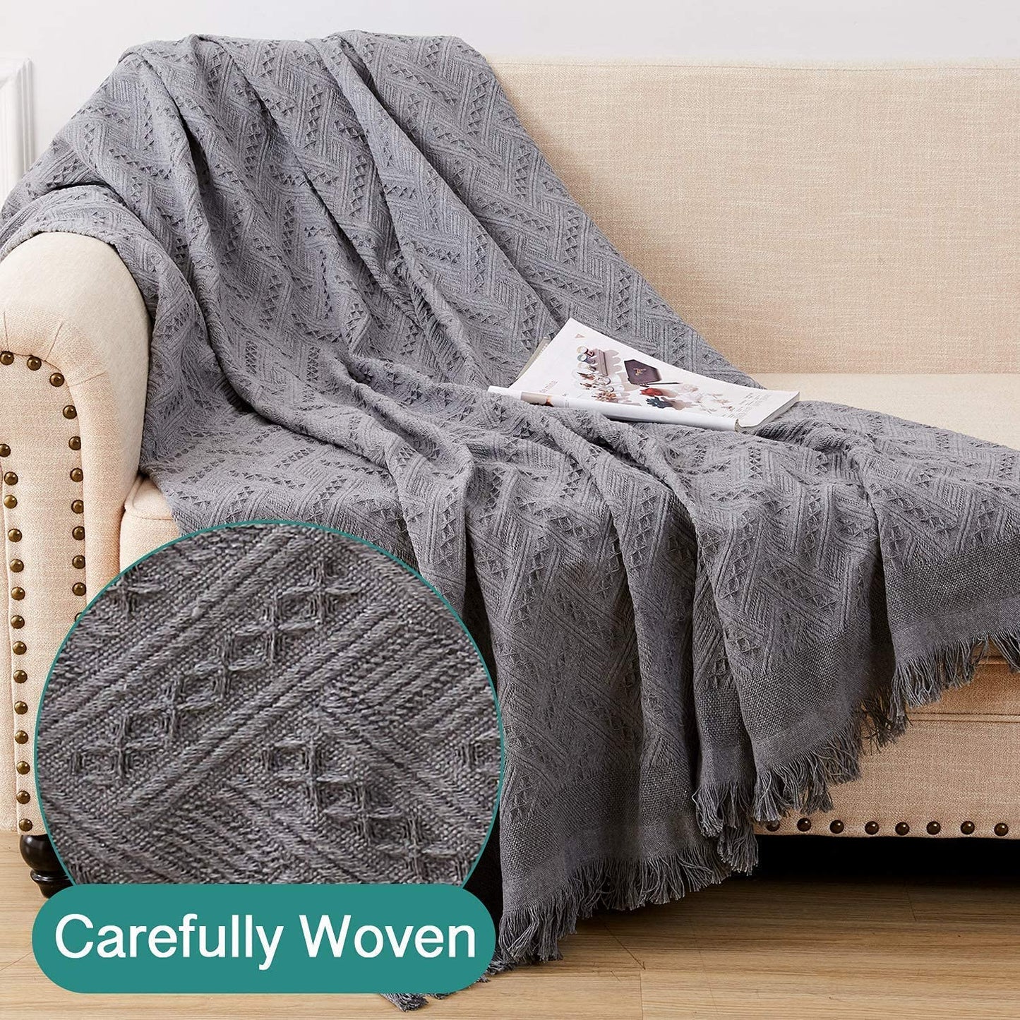 Sofa Cover, Couch Slipcovers for 1/2/3/4 Seater, Grey