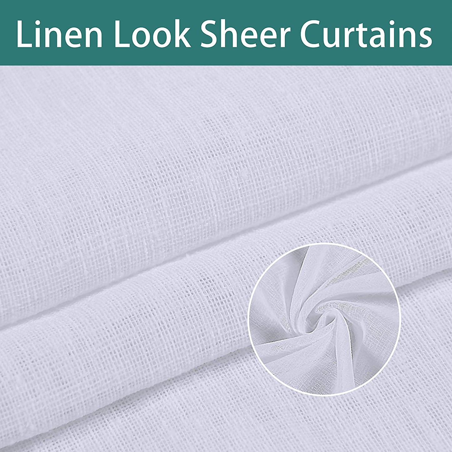 Outdoor Curtain for Patio - 2 Panels Waterproof Tab Top Panels, White