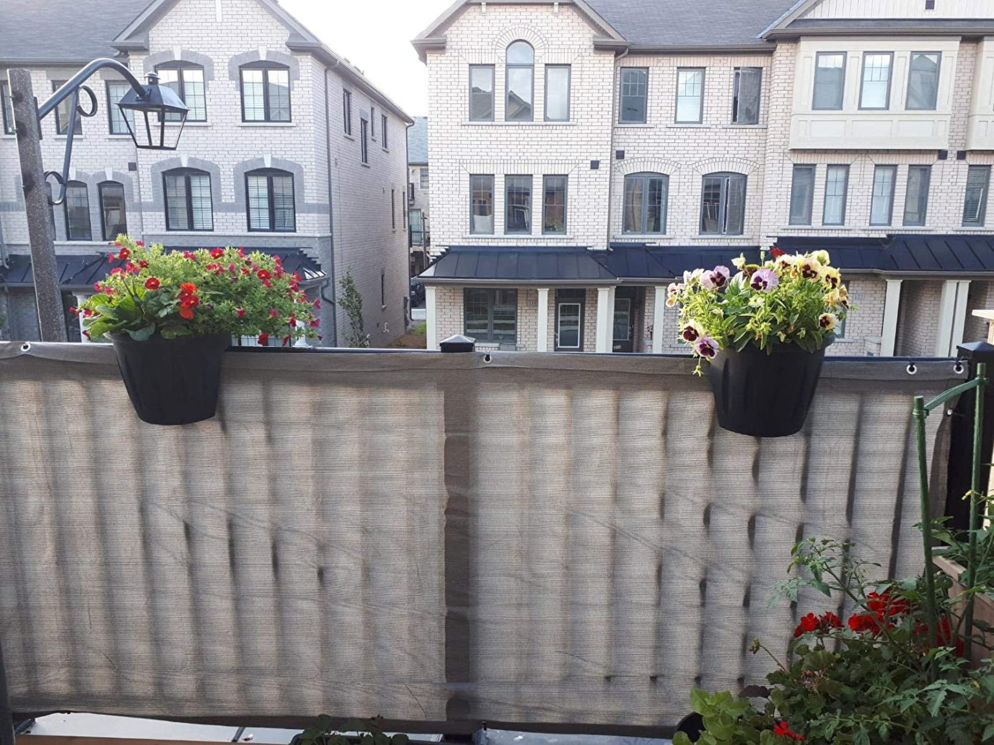 Balcony Privacy Screen Fence Cover, Privacy Screen UV-Resistant Visibility Reduction Fence Screen for Balcony, Backyard, Patio, Porch, Garden (Grey)