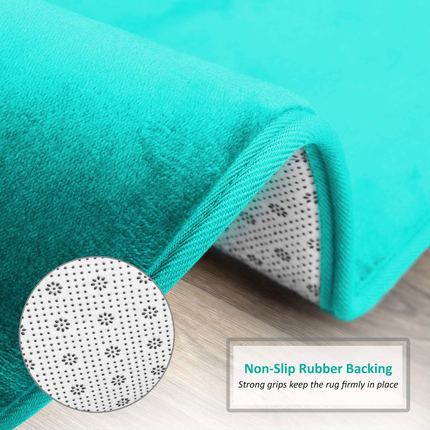 Bathroom Rugs Memory Foam Bath Mat Set for Bathroom, Non Slip Absorbent Velvet - Fast Drying –Bathroom Rug and Contour Rug Set 3 Piece -Teal