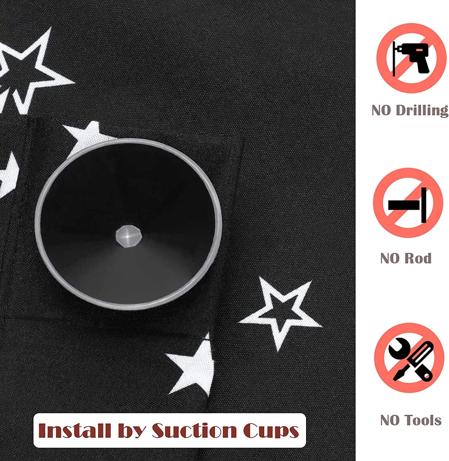 2x Blackout Blind Skylight Window Shades with Suction Cups Portable Thermal Insulated Adjustable Free for Travel Baby Nursery Car Bedroom Sleep Better Guaranteed Darkening Curtain Light