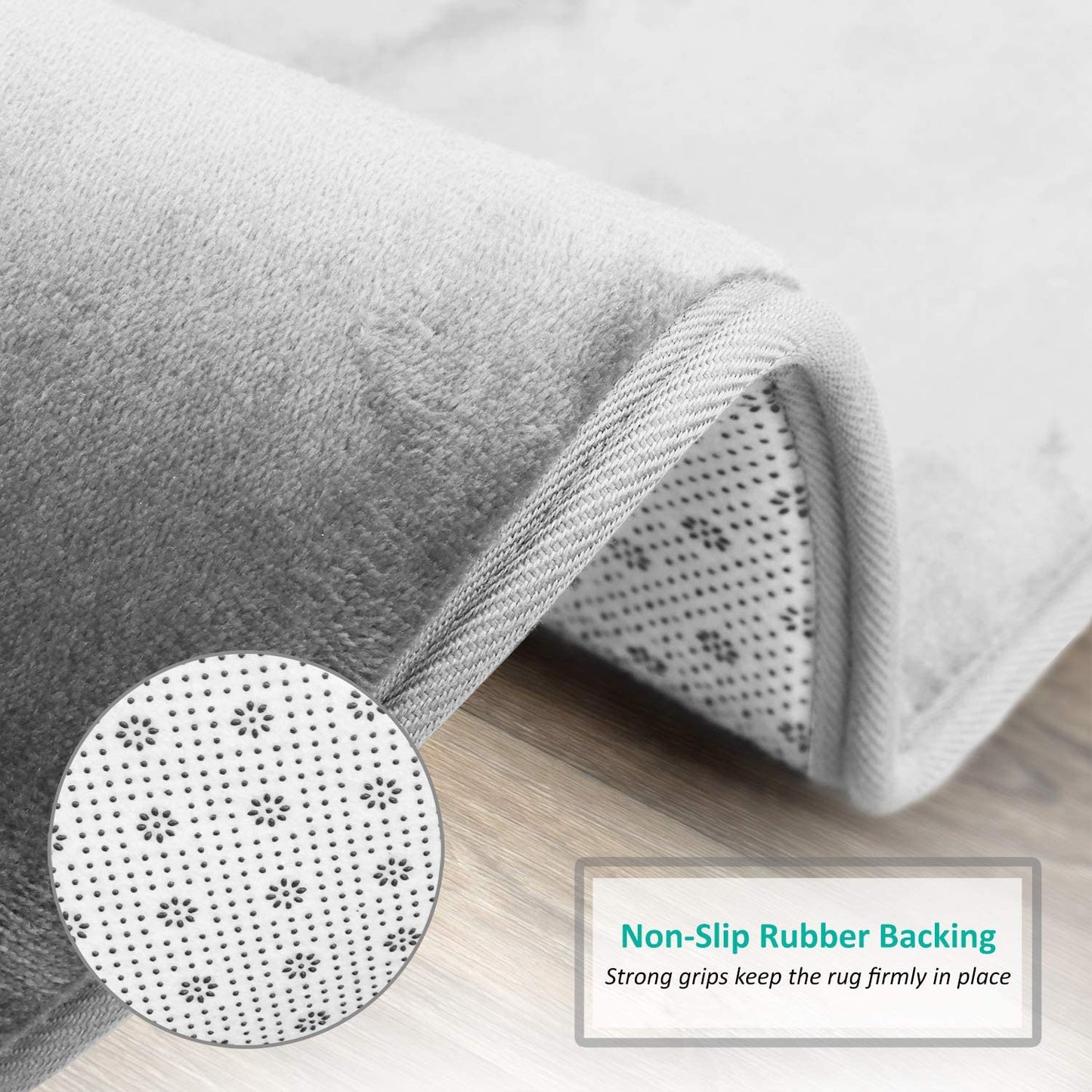 Bathroom Rugs Memory Foam Bath Mat Set for Bathroom, Non Slip Absorbent Velvet - Fast Drying –Bathroom Rug and Contour Rug Set 3 Piece -Silver Gray
