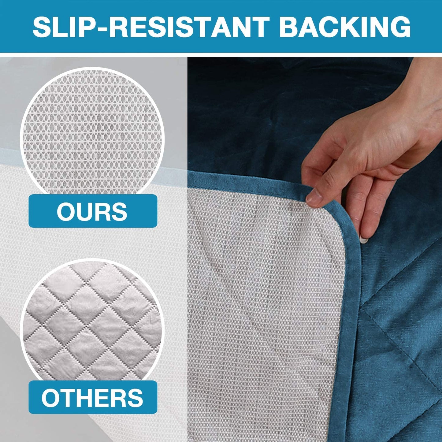 Recliner Covers Velvet Slip Resistant Recliner Sofa Slipcover Seat  Couch Furniture Protector with Elastic Straps Recliner Cover - Peacock Blue