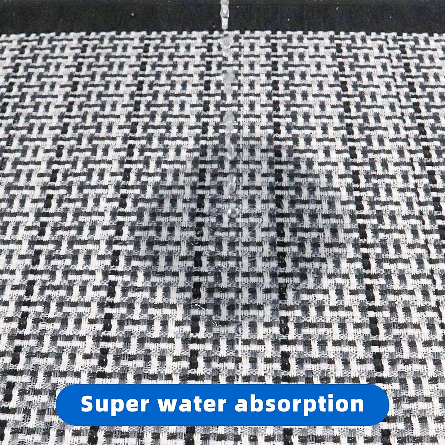 Kitchen Rugs and Mats Non Skid Washable Absorbent Kitchen Runner Rugs Sets of 2 Comfort Weave Kitchen Floor Mats for in Front of Sink Kitchen Hallway Laundry Room, Black