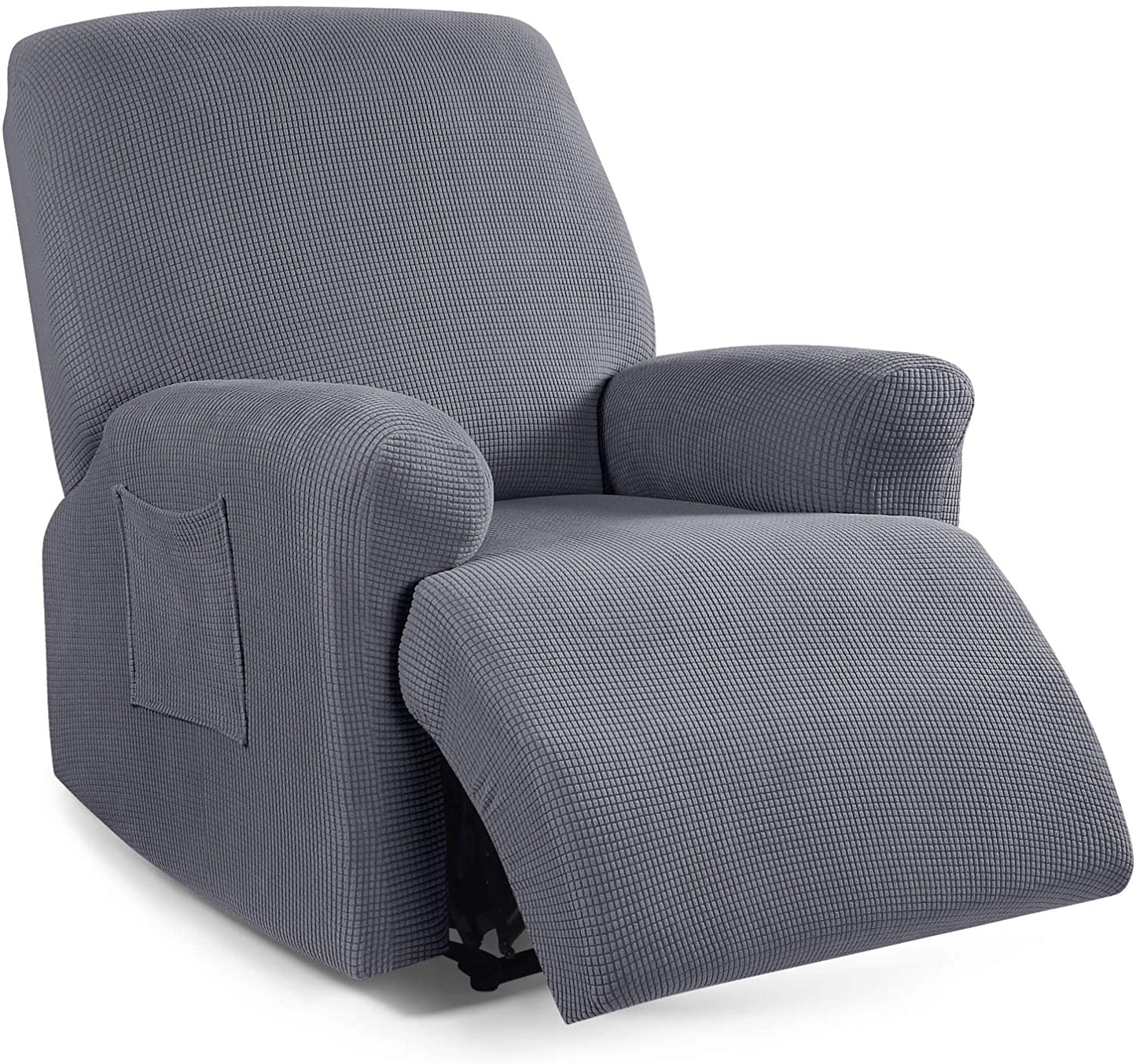 Recliner Sofa Covers Stretch for 1/2/3 Seats Jacquard Pattern Furniture Protector, Grey