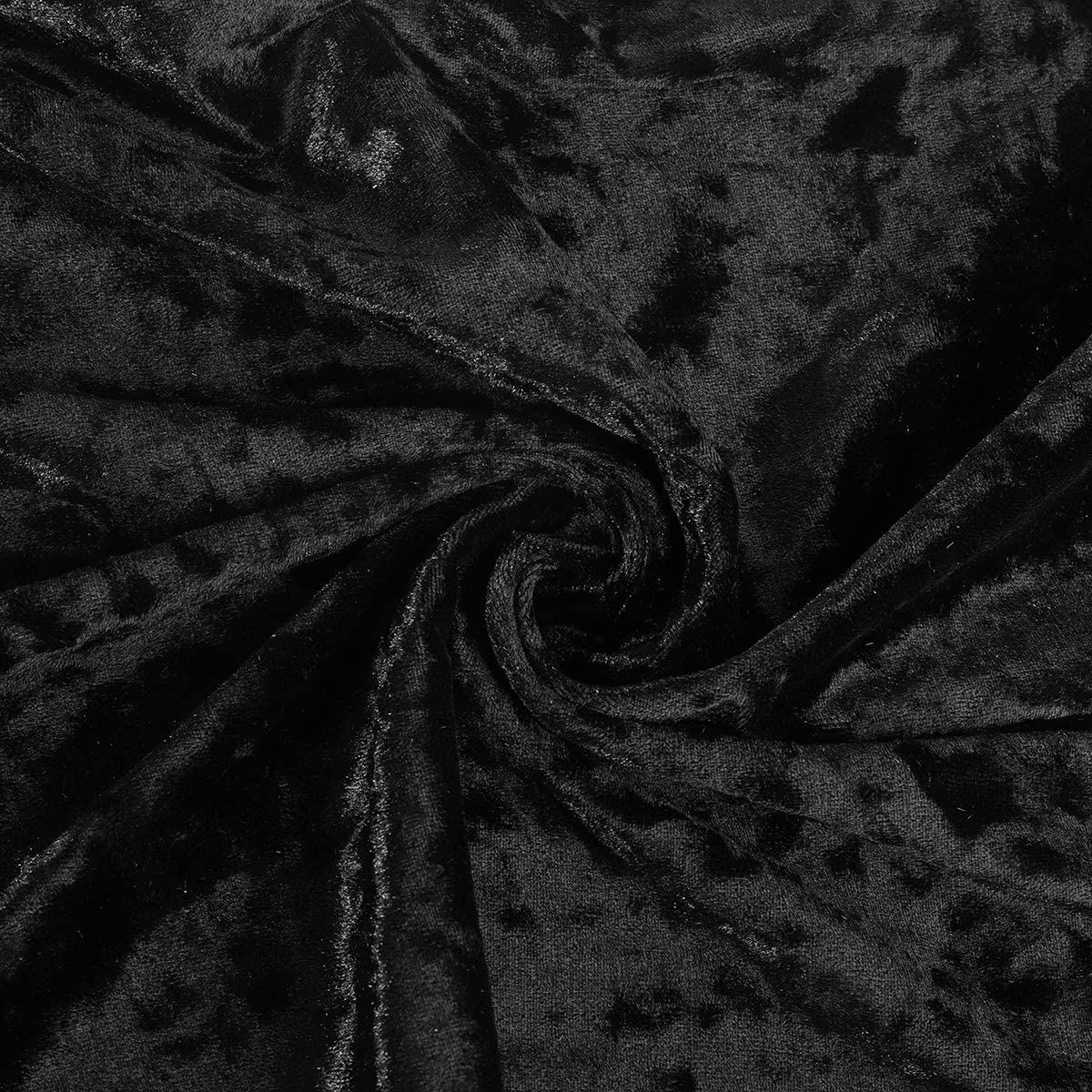 Stretch Chair Slipcover Crushed Velvet Covers 2/4/6/8 PCS, Black