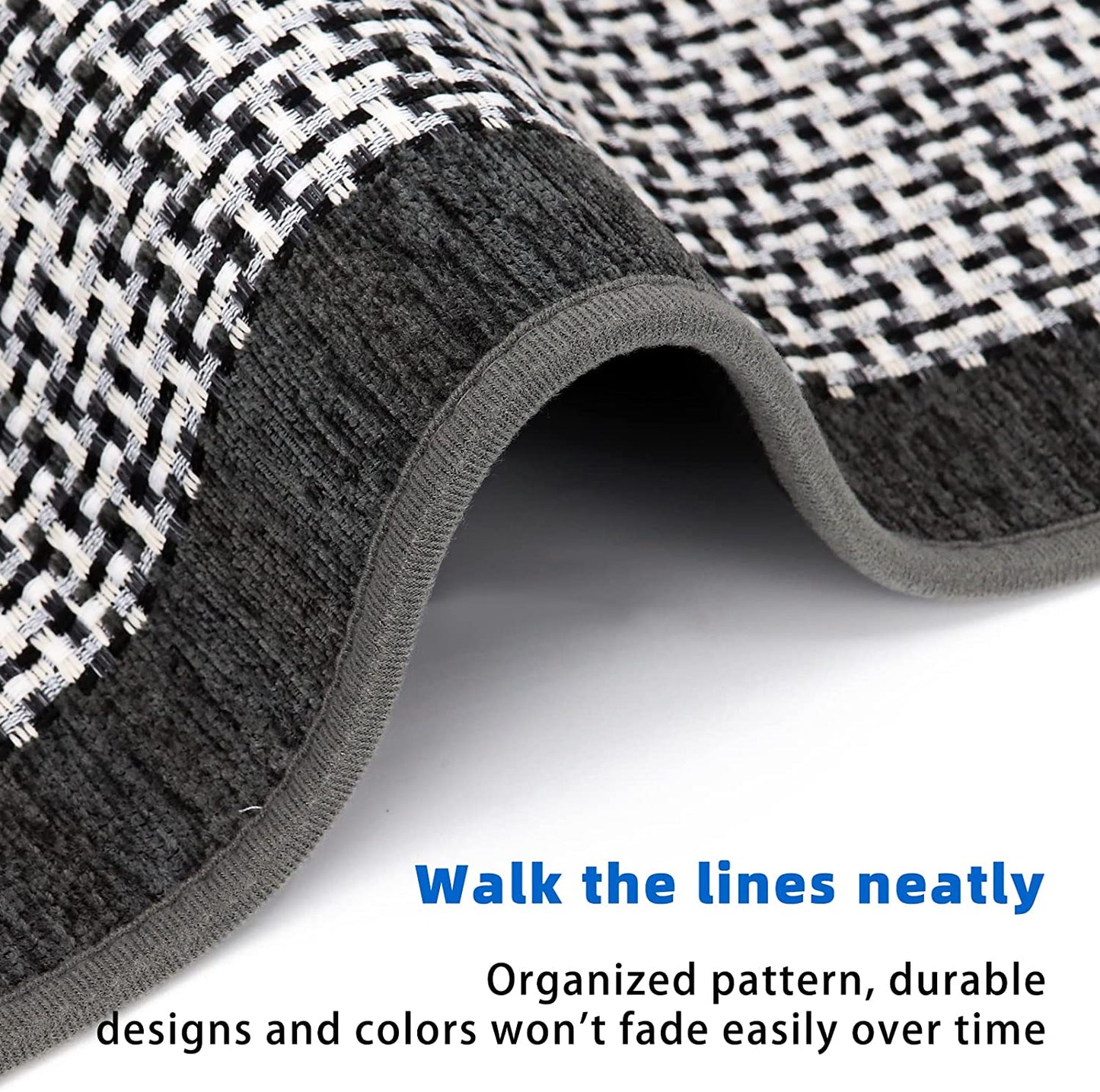 Kitchen Rugs and Mats Non Skid Washable Absorbent Kitchen Runner Rugs Sets of 2 Comfort Weave Kitchen Floor Mats for in Front of Sink Kitchen Hallway Laundry Room, Grey
