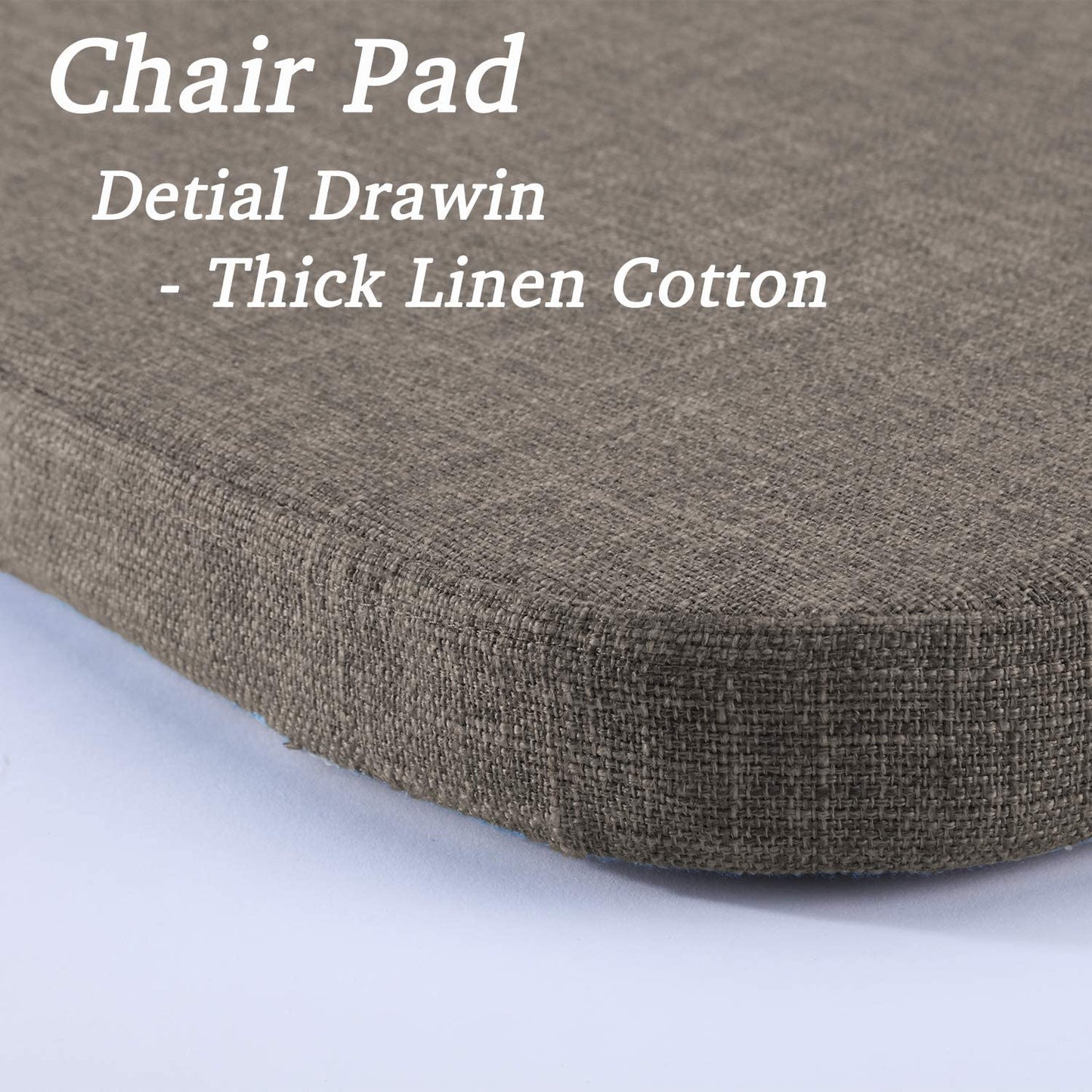 Chair Cushion with Ties for Dining Chairs (1/4/6/8 PCS, Brown)