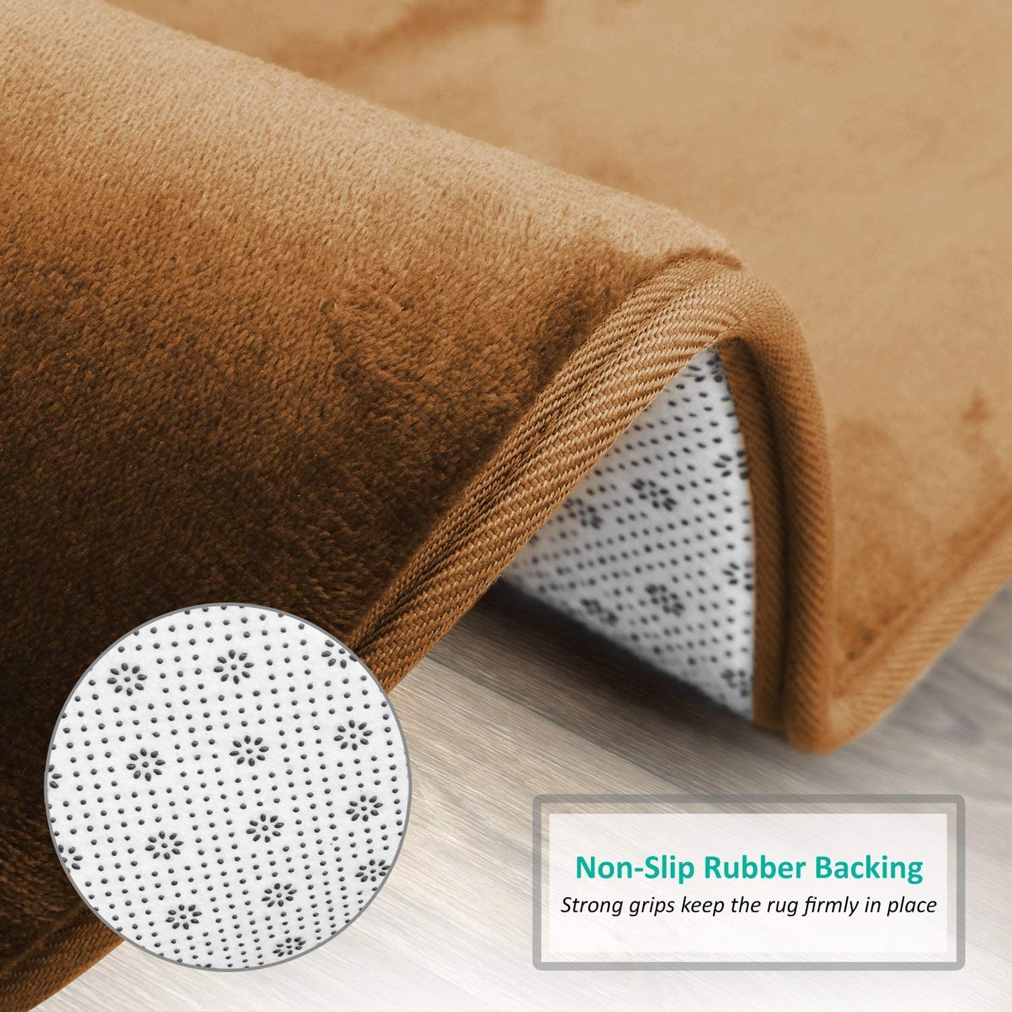 Bathroom Rugs Memory Foam Bath Mat Set for Bathroom, Non Slip Absorbent Velvet - Fast Drying –Bathroom Rug and Contour Rug Set 3 Piece -Brown