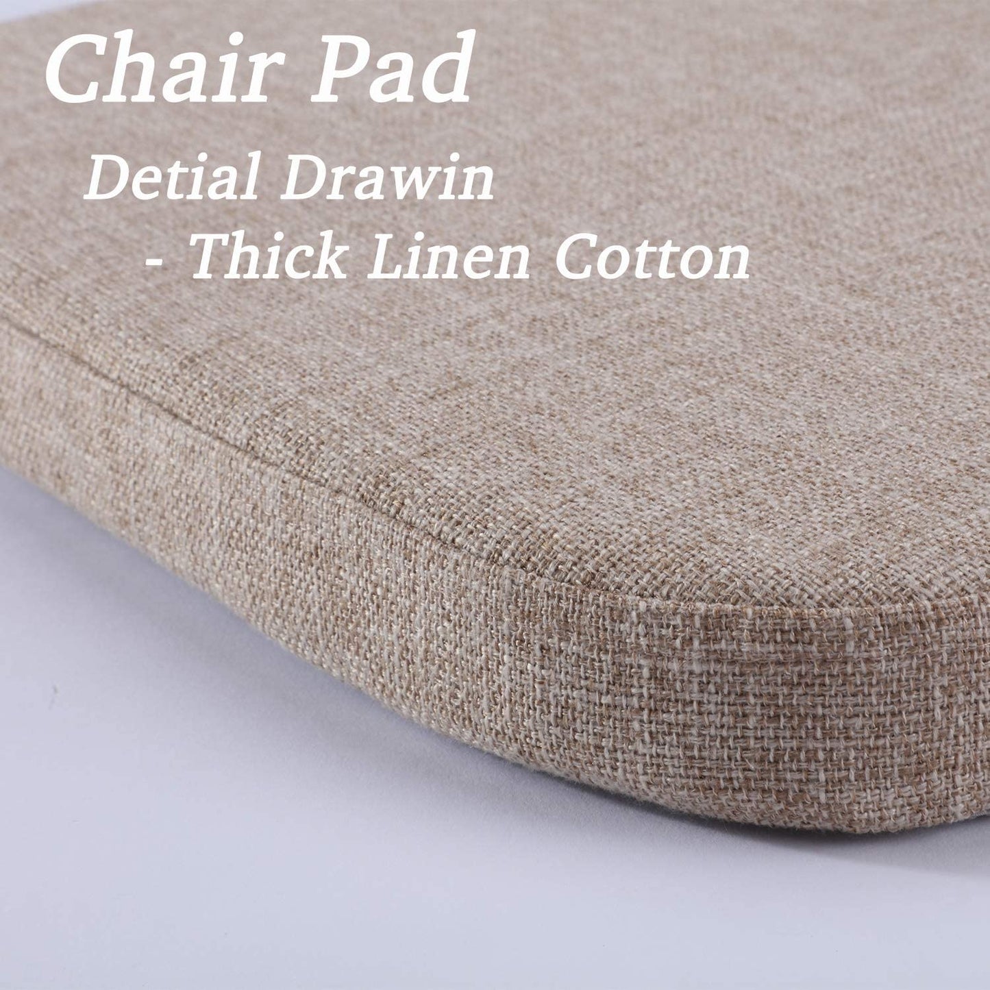 Chair Cushion with Ties for Dining Chairs (1/4/6/8 PCS, Linen)
