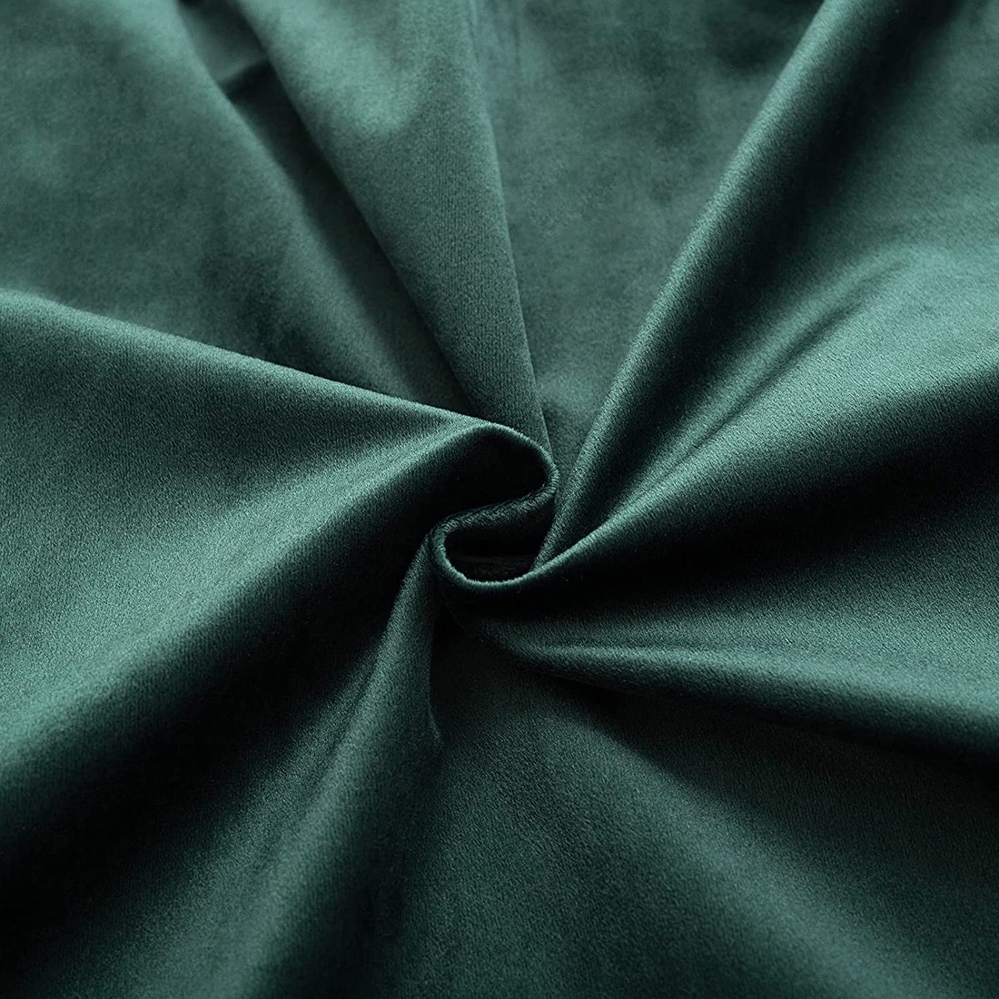 Pack of 2 Velvet Throw Pillow Covers with Ruffle, for Couch Sofa Living Room Decor(Inserts + Pillow Covers)- Dark Green