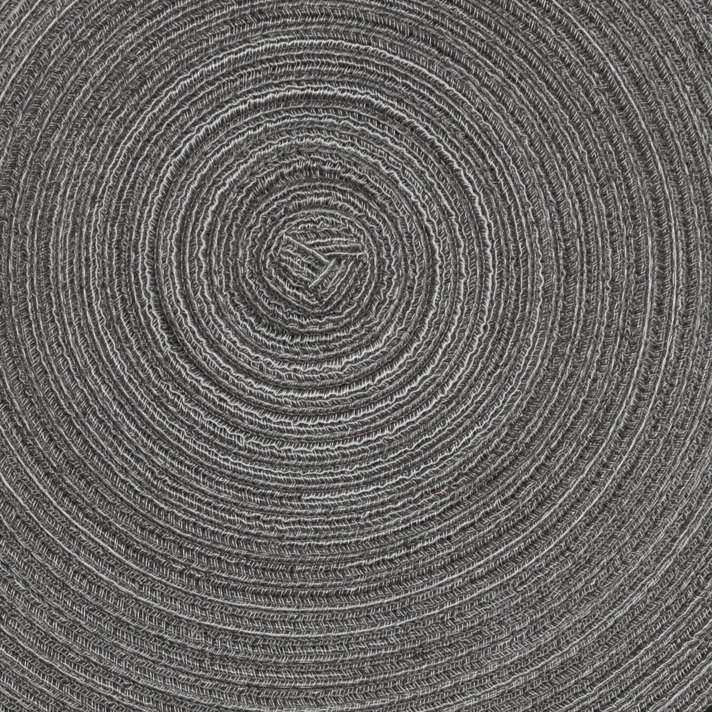 Round Placemats Set of 4/6/8 for Dining Tables 14 inch Cotton Braided Placemats Washable Reversible for Kitchen Holiday Party(Grey）