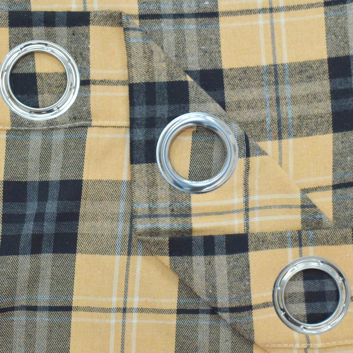 Outdoor Curtains for Patio Waterproof - Grommet Semi Sheer Curtains for Gazebo, Porch and Cabana, Yellow and White