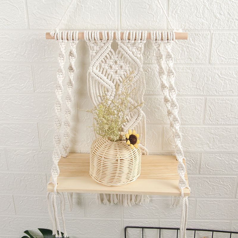 Wall Hanging Decor, Geometric Woven Tapestry Rack,Chic Cotton Handmade Bohemian Art