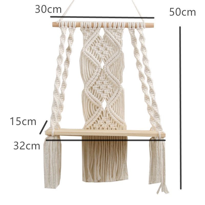 Wall Hanging Decor, Geometric Woven Tapestry Rack,Chic Cotton Handmade Bohemian Art