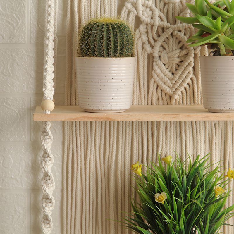 Wall Hanging Decor, Geometric Woven Tapestry Rack,Chic Cotton Handmade Bohemian Art, 44 x 105cm