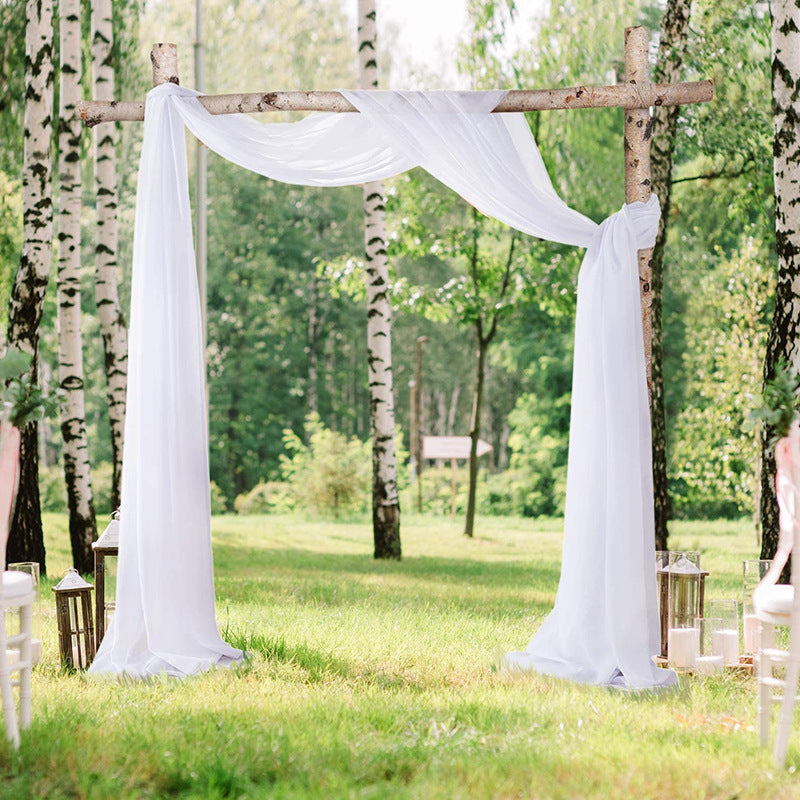 White Sheer Window Scarf Valance for Draping Curtain Toppers for Wedding Party Girls Room Bed Canopy Scarves