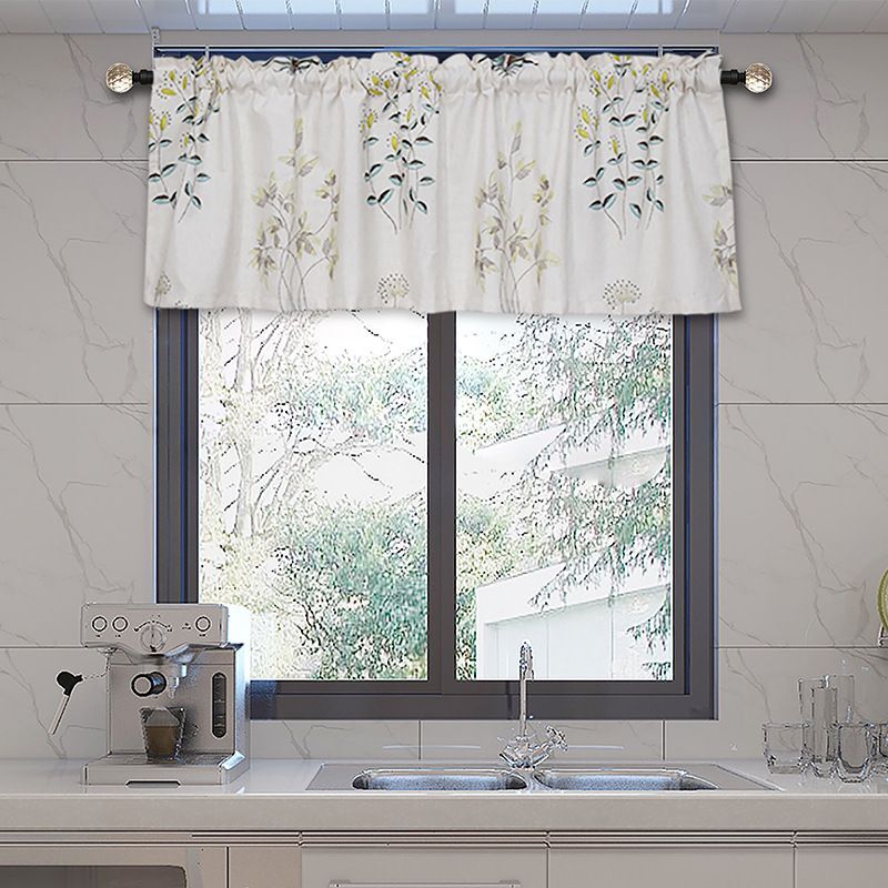 2x Herbs Printed Valances for Windows Rod Pocket Window Valance for Kitchen Living Room