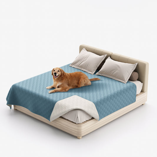 Waterproof Dog Bed Cover Pet Blanket with Anti-Slip Back for Furniture Bed Couch Sofa-Turquoise