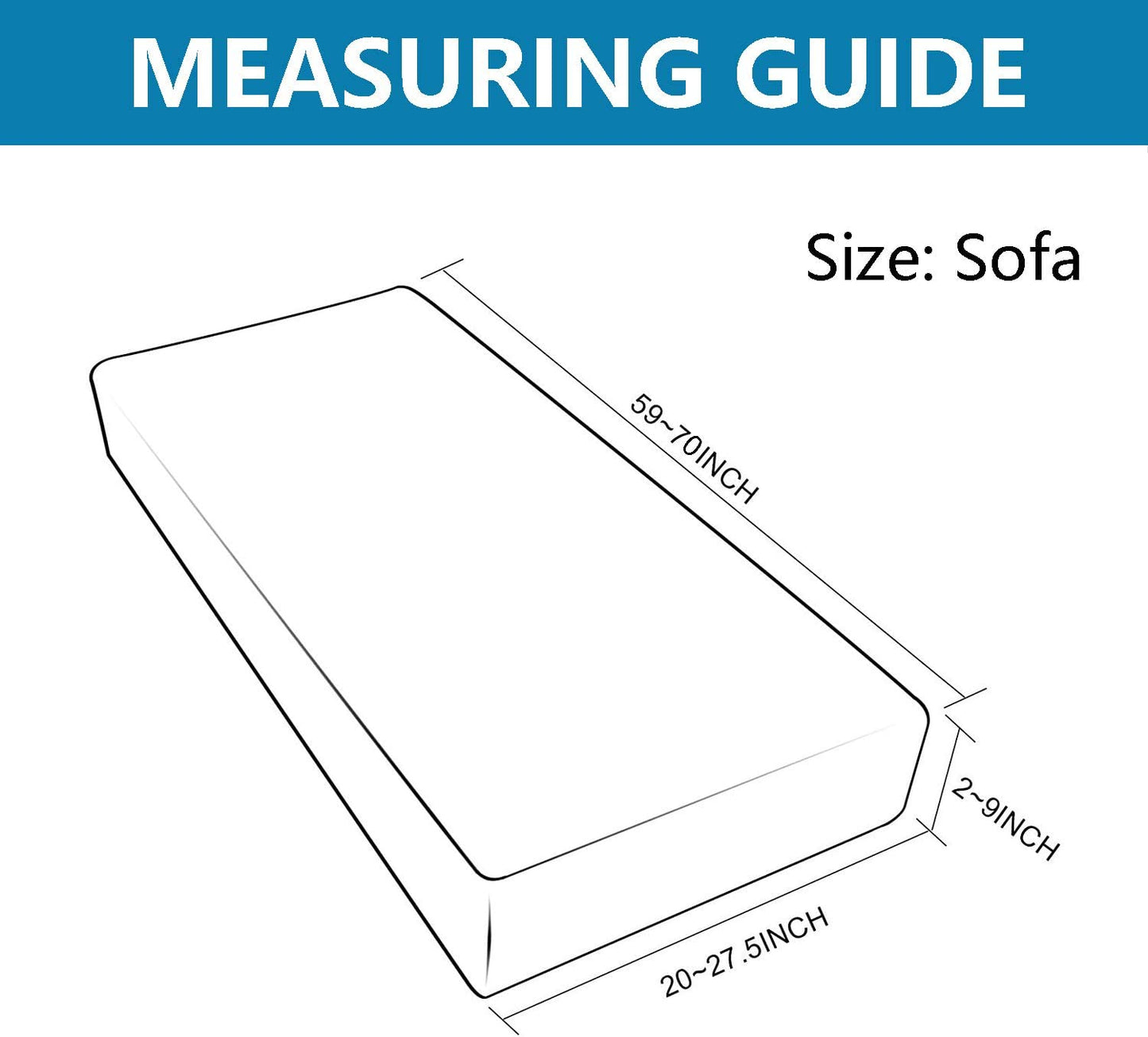 Water Repellent Sofa Couch Cushion Covers Sofa Seat Slipcover Suitable for 1/2/3 Setaer Furniture Protector, Non Slip Small Checks, White