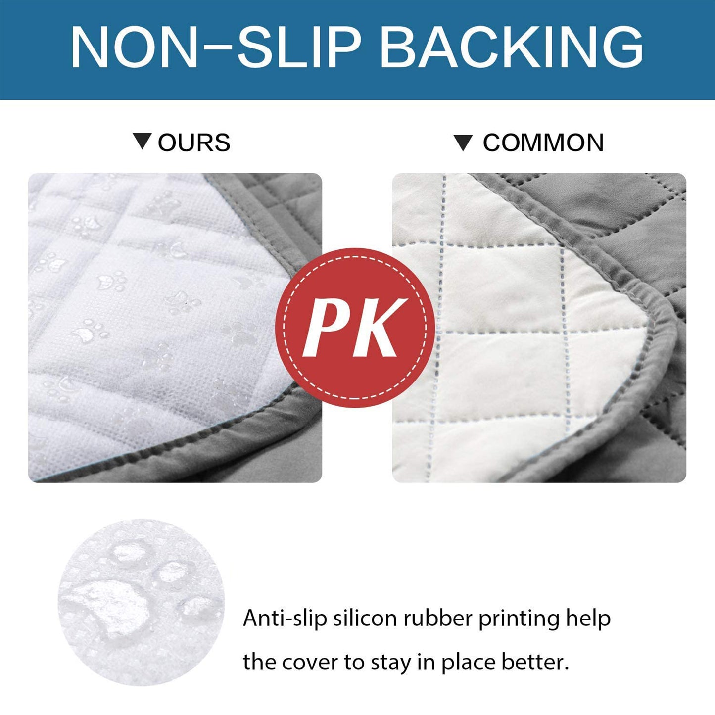 Waterproof Dog Bed Cover Pet Blanket with Anti-Slip Back for Furniture Bed Couch Sofa-Dove