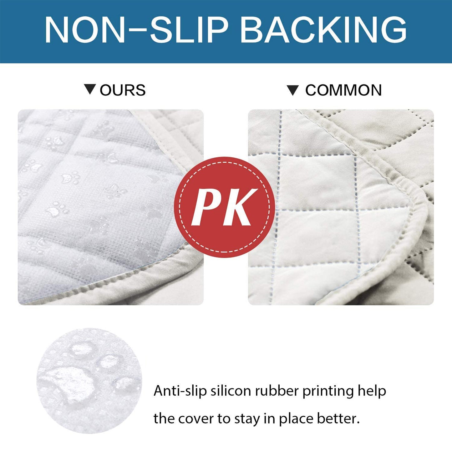 Waterproof Dog Bed Cover Pet Blanket with Anti-Slip Back for Furniture Bed Couch Sofa-Ivory
